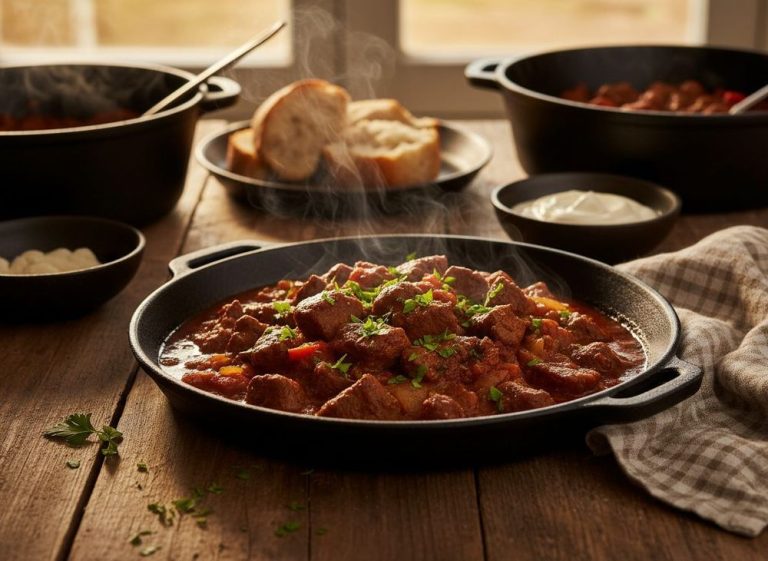 Ungarsk gullasch med paprika