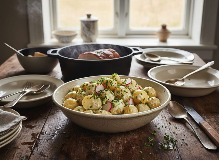 Kold cremet kartoffelsalat