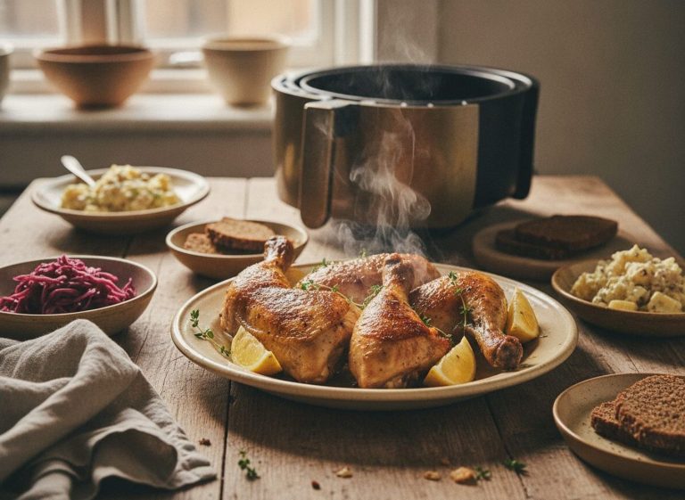 Kyllingelår i airfryer med sprødt skind