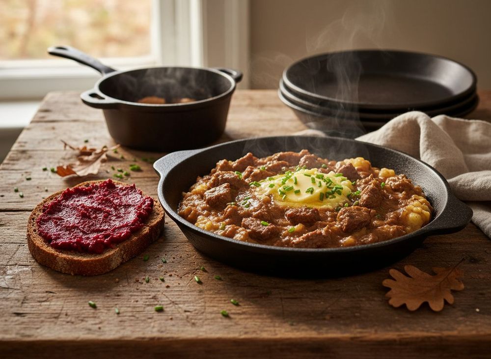 Skipperlabskovs med rugbrød