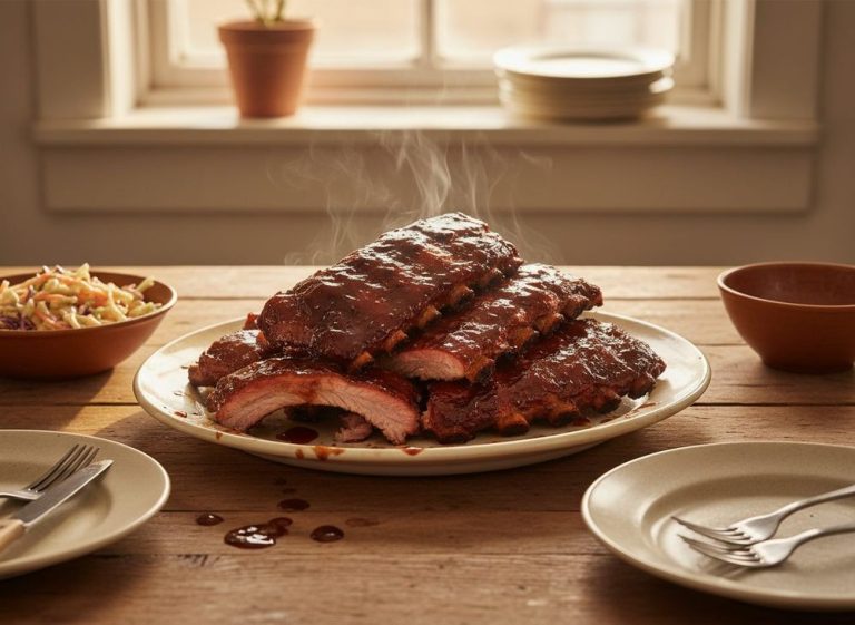 Spareribs i airfryer med BBQ-glasur